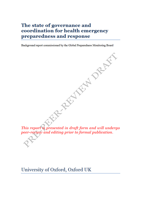 The state of governance and coordination for health emergency preparedness and response
